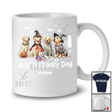 Personalized Custom Name Just A Spooky Dog; Horror Halloween Witch Skeleton Labrador Retriever T-Shirt