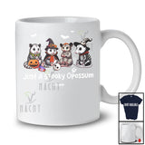 Personalized Custom Name Just A Spooky Opossum; Horror Halloween Witch Skeleton Opossum T-Shirt