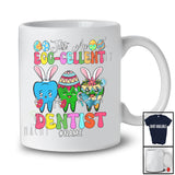 Personalized Custom Name Just An Egg-cellent Dentist; Joyful Easter Excellent 3 Bunnies Teeth T-Shirt