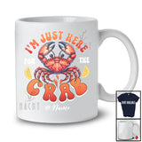 Personalized Custom Name Just Here For The Crab; Joyful Seafood Boil Party Fishing Food Crab T-Shirt