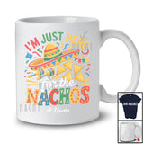 Personalized Custom Name Just Here For The Nachos; Humorous Cinco De Mayo Mexican Nacho T-Shirt