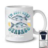 Personalized Custom Name Just Here For The Seabass; Joyful Seafood Boil Party Fishing Food T-Shirt