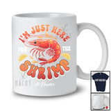 Personalized Custom Name Just Here For The Shrimp; Joyful Seafood Boil Party Fishing Food T-Shirt