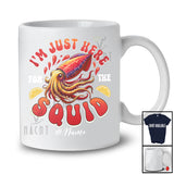 Personalized Custom Name Just Here For The Squid; Joyful Seafood Boil Party Fishing Food Squid T-Shirt