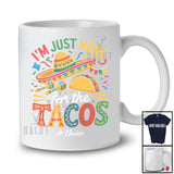 Personalized Custom Name Just Here For The Tacos; Humorous Cinco De Mayo Mexican Taco T-Shirt