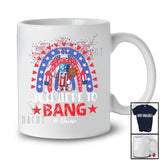 Personalized Custom Name Just Here To Bang; Proud 4th Of July Firecrackers Rainbow; Patriotic T-Shirt