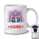 Personalized Custom Name Just Here To Bang; Proud 4th Of July Uncle Sam Rainbow; Patriotic T-Shirt