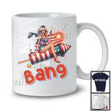 Personalized Custom Name Just Here To Bang, Sarcastic 4th Of July Women Firecracker, Patriotic T-Shirt