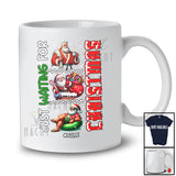 Personalized Custom Name Just Waiting For Christmas; Joyful X-mas Santa Relax Collection; Family T-Shirt