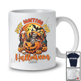 Personalized Custom Name Just Waiting For Halloween; Horror Skeleton Drinking Beer Inside Pumpkin T-Shirt