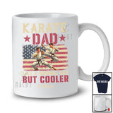 Personalized Custom Name Karate Dad Definition But Cooler; Proud Father's Day Vintage US Flag T-Shirt