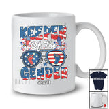 Personalized Custom Name Keeper Of The Gender; Proud 4th Of July Gender Reveal Sunglasses T-Shirt