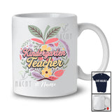 Personalized Custom Name Kindergarten Teacher; Amazing Back To School Apple Fruit Floral T-Shirt