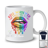 Personalized Custom Name Kiss Whoever The F'ck You Want; Awesome LGBTQ Gay Leopard Lips T-Shirt