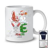 Personalized Custom Name LOVE P.I.C.U Life; Merry Christmas Plaid Snowman Needle Stethoscope Nurse T-Shirt