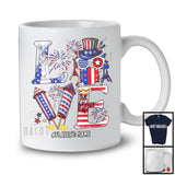 Personalized Custom Name LOVE, Joyful 4th Of July Drum Player, Musical Instrument Patriotic T-Shirt