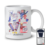 Personalized Custom Name LOVE, Joyful 4th Of July Oboe Player, Musical Instrument Patriotic T-Shirt