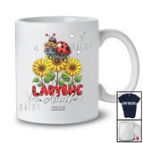Personalized Custom Name Ladybug Aunt; Adorable Mother's Day Sunflowers Ladybug; Family T-Shirt