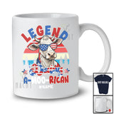Personalized Custom Name Legend Dairy A-Moo-Rican; Proud 4th Of July Cow American; Retro Farmer T-Shirt
