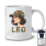 Personalized Custom Name Leo; Amusing Birthday Camouflage Custom Name Women; Zodiac Sign T-Shirt