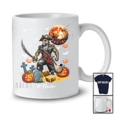 Personalized Custom Name Leopard Pirate; Lovely Halloween Leopard Wild Animal Pumpkin T-Shirt