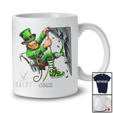 Personalized Custom Name Leprechaun Climbing; Amusing St. Patrick's Day Irish Family Group T-Shirt