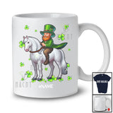 Personalized Custom Name Leprechaun Riding Horse; Lovely St. Patrick's Day Shamrocks; Family T-Shirt