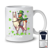 Personalized Custom Name Leprechaun Riding Llama; Lovely St. Patrick's Day Shamrocks; Family T-Shirt