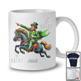 Personalized Custom Name Leprechaun Riding; Amusing St. Patrick's Day Irish Family Group T-Shirt