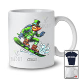 Personalized Custom Name Leprechaun Snowboarding; Amusing St. Patrick's Day Irish Family T-Shirt