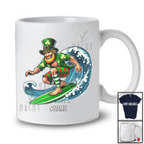 Personalized Custom Name Leprechaun Surfing; Amusing St. Patrick's Day Irish Family Group T-Shirt