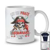 Personalized Custom Name Let The Pirate Shenanigans Begin; Creepy Halloween Pirate Skull T-Shirt