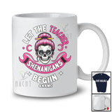 Personalized Custom Name Let The Teacher Shenanigans Begin; Sarcastic Halloween Costume Skull T-Shirt