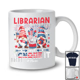 Personalized Custom Name Librarian And I Gnomes It; Joyful 4th Of July Patriotic Gnome; Family T-Shirt