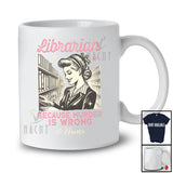 Personalized Custom Name Librarian Because Murder Is Wrong; Humorous Women Proud Jobs T-Shirt