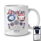 Personalized Custom Name Librarian Crew, Joyful 4th Of July USA Sunglasses, Careers Patriotic T-Shirt
