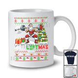 Personalized Custom Name Liftmas; Merry Christmas Muscle Santa Weightlifting; Sweater Workout T-Shirt
