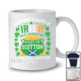 Personalized Custom Name Little Irish On St. Patrick's Day Except The Scottish; Lovely Scotland Flag T-Shirt