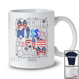 Personalized Custom Name Little Miss Firecracker; Lovely 4th Of July Girl Fireworks; Patriotic T-Shirt