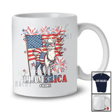 Personalized Custom Name Llamerica; Humorous 4th Of July Llama American Flag Patriotic T-Shirt