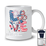 Personalized Custom Name Love Engineer; Proud 4th Of July American Flag; Patriotic Jobs T-Shirt