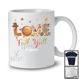 Personalized Custom Name Love Fall Y'All; Amazing Thanksgiving Autumn Bocce Ball Player; Sport T-Shirt