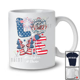 Personalized Custom Name Love Firefighter; Proud 4th Of July American Flag; Patriotic Jobs T-Shirt