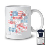 Personalized Custom Name Love My Man Like My Country; Amazing 4th Of July Heart Couple T-Shirt