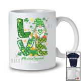 Personalized Custom Name Love Nurse Squad; Lovely St. Patrick's Day Gnome Leopard T-Shirt