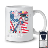 Personalized Custom Name Love Police Officer; Proud 4th Of July American Flag; Patriotic T-Shirt