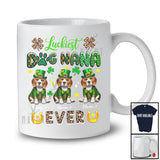 Personalized Custom Name Luckiest Dog Nana Ever; Lovely St. Patrick's Day Three Beagle Owner T-Shirt