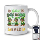 Personalized Custom Name Luckiest Dog Nana Ever; Lovely St. Patrick's Day Three Dachshund T-Shirt