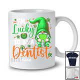 Personalized Custom Name Lucky To Be A Dentist; Amazing St. Patrick's Day Gnome Shamrocks T-Shirt