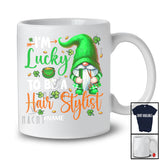 Personalized Custom Name Lucky To Be A Hair Stylist; Amazing St. Patrick's Day Gnome T-Shirt